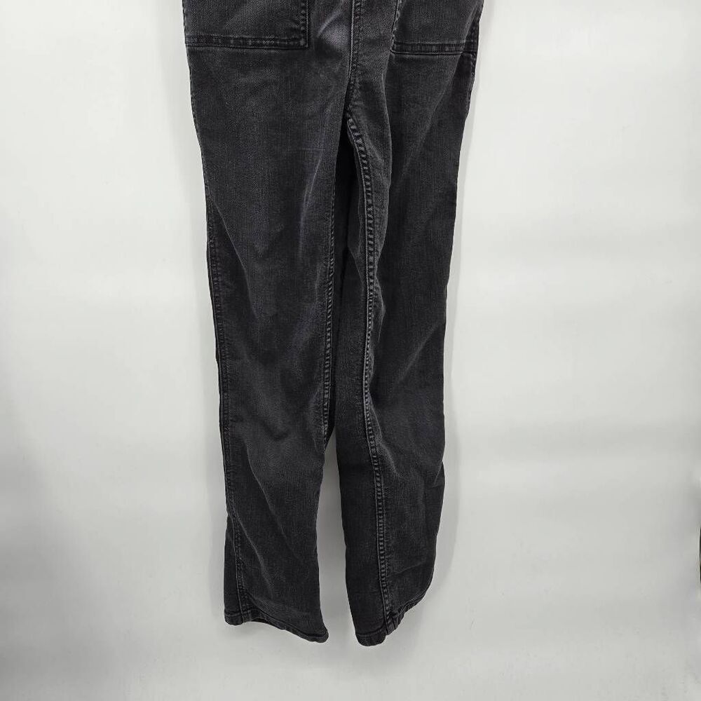 Madewell Black Denim Skinny Overalls Lunar Wash Sz Medium - Picture 4 of 7